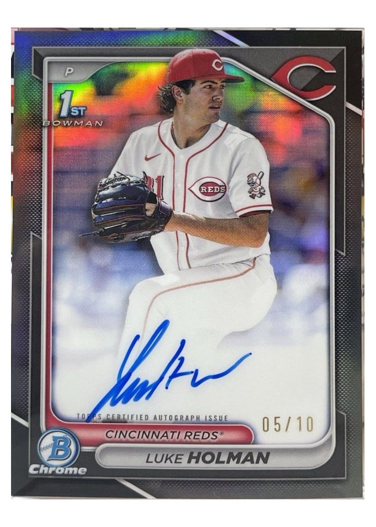 2024 Bowman Draft Chrome Prospect Autographs Luke Holman #CPA-LH card