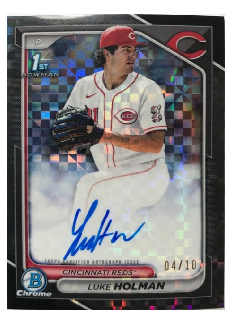 2024 Bowman Draft Chrome Prospect Autographs Luke Holman #CPA-LH card