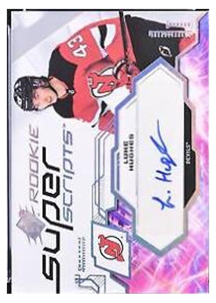 2023-24 SPx Rookie Superscripts Luke Hughes #SSR-LH card