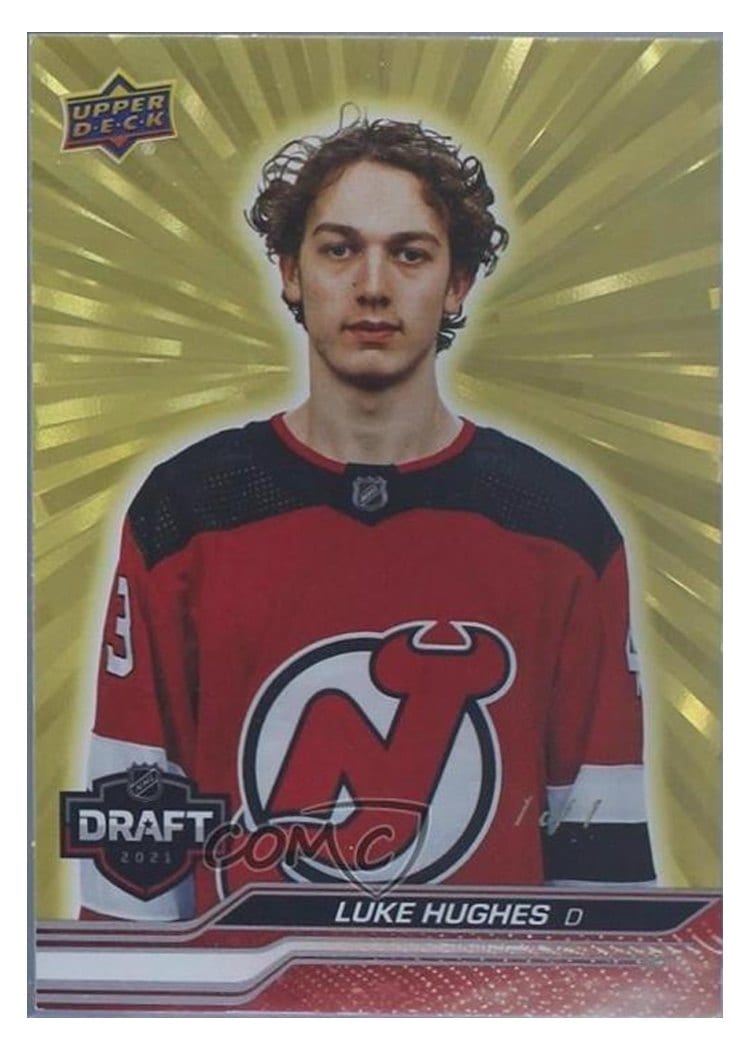 2023-24 Upper Deck Base Set Luke Hughes #750 card
