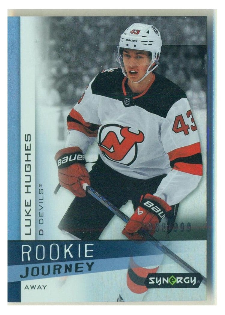 2023-24 Upper Deck Synergy Rookie Journey Away Luke Hughes #RJ-2 card