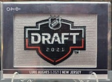 2024-25 O-Pee-Chee First Round Draft Patches Luke Hughes #DP-11 card