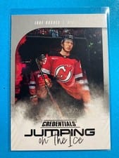 2024-25 Upper Deck Credentials Jumping on the Ice Luke Hughes #JI-LH card