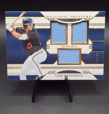 2024 Panini National Treasures Game Gear Swatches Trio Luke Keaschall #16 card