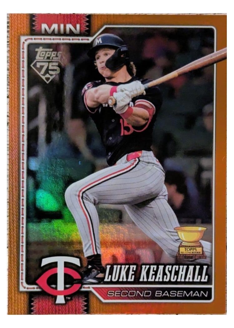 2026 Topps Luke Keaschall Orange Holo #3 card