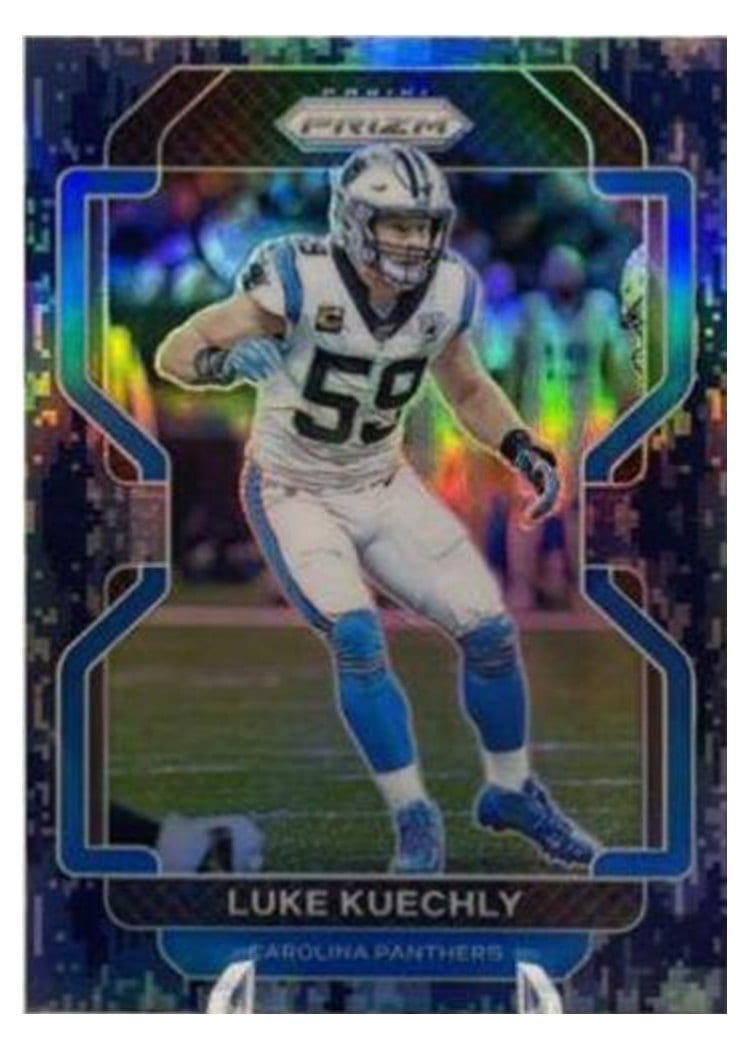 2021 Panini Prizm Base Set Luke Kuechly Navy Camo Prizm #320 card