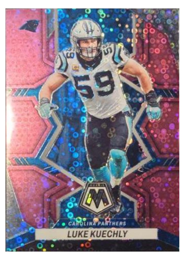 2022 Panini Mosaic Base Set Luke Kuechly No Huddle Pink #32 card
