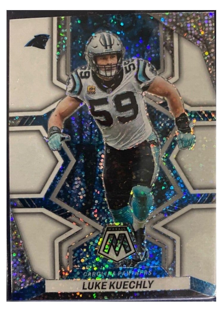 2022 Panini Mosaic Base Set Luke Kuechly White Sparkle #32 card