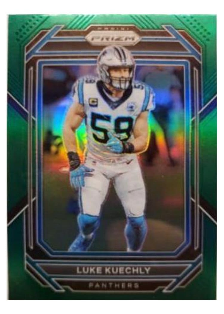 2022 Panini Prizm Base Set Luke Kuechly Green #46 card