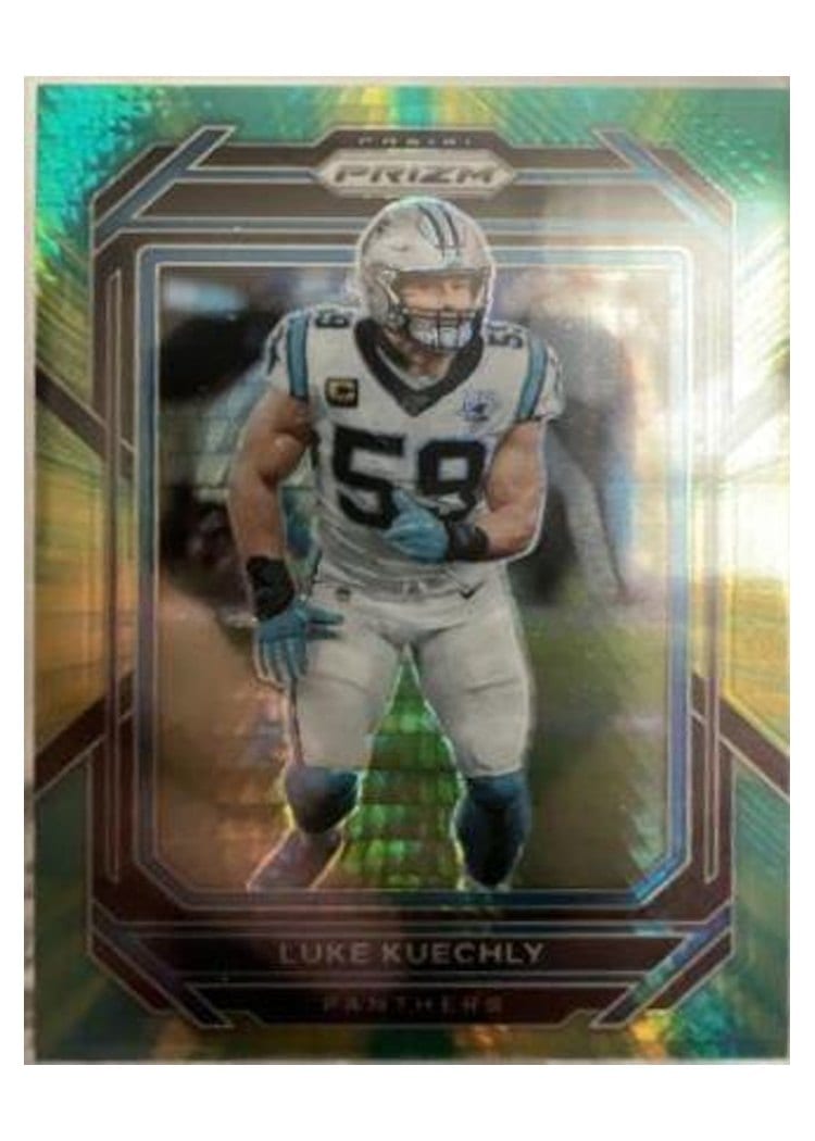 2022 Panini Prizm Base Set Luke Kuechly Hyper #46 card