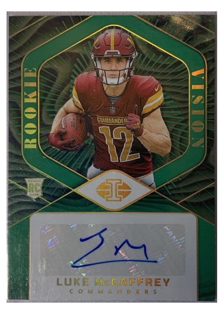 2024 Panini Illusions Rookie Vision Signatures Luke McCaffrey #16 card