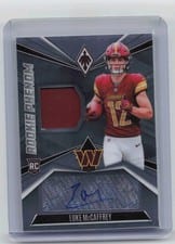 2024 Panini Phoenix Rookie Phenom Jersey Autographs Luke McCaffrey #RPJA-LMY card