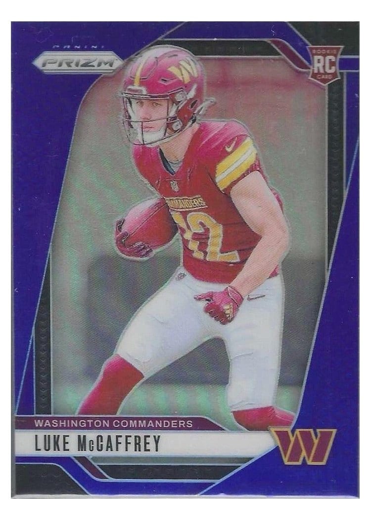 2024 Panini Prizm Base Set Luke McCaffrey Blue #367 card