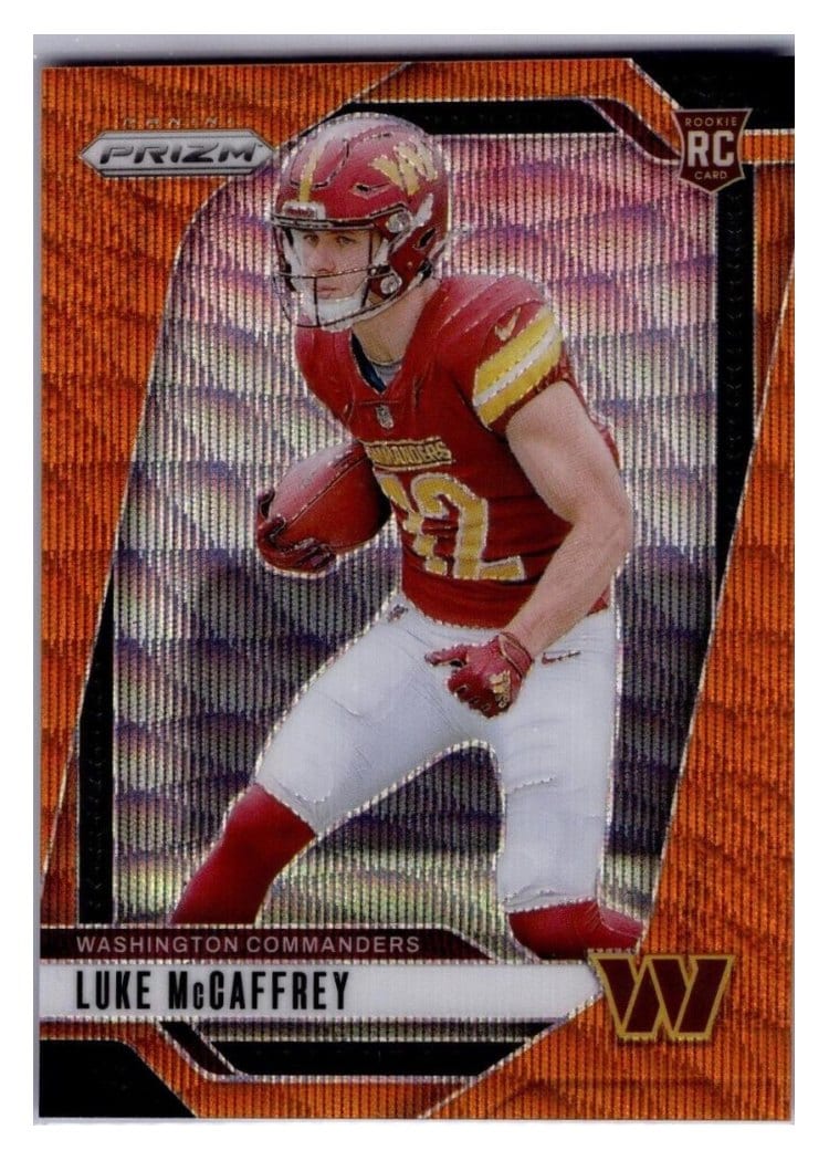 2024 Panini Prizm Base Set Luke McCaffrey Orange #367 card