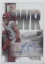 2024 Topps Signature Class Rookie Class Crystal Clear Autographs Luke McCaffrey #RCC-LMC card