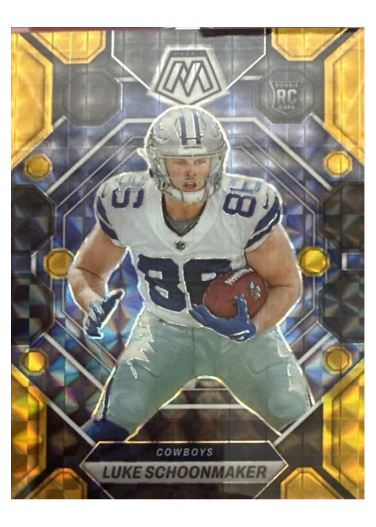 2023 Panini Mosaic Base Set Luke Schoonmaker Green Sparkle #344 card