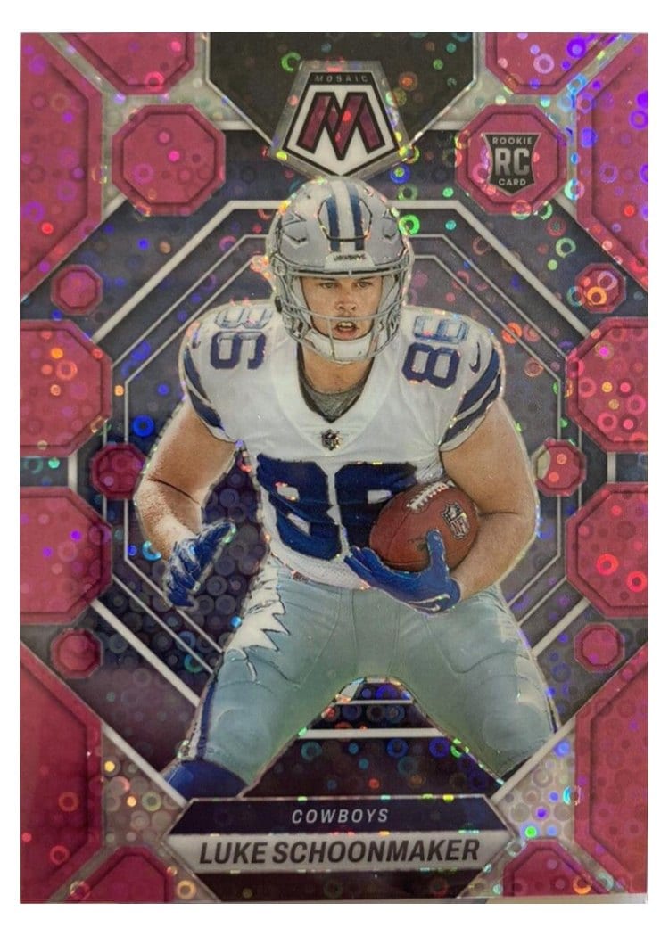 2023 Panini Mosaic Base Set Luke Schoonmaker No Huddle Pink #344 card