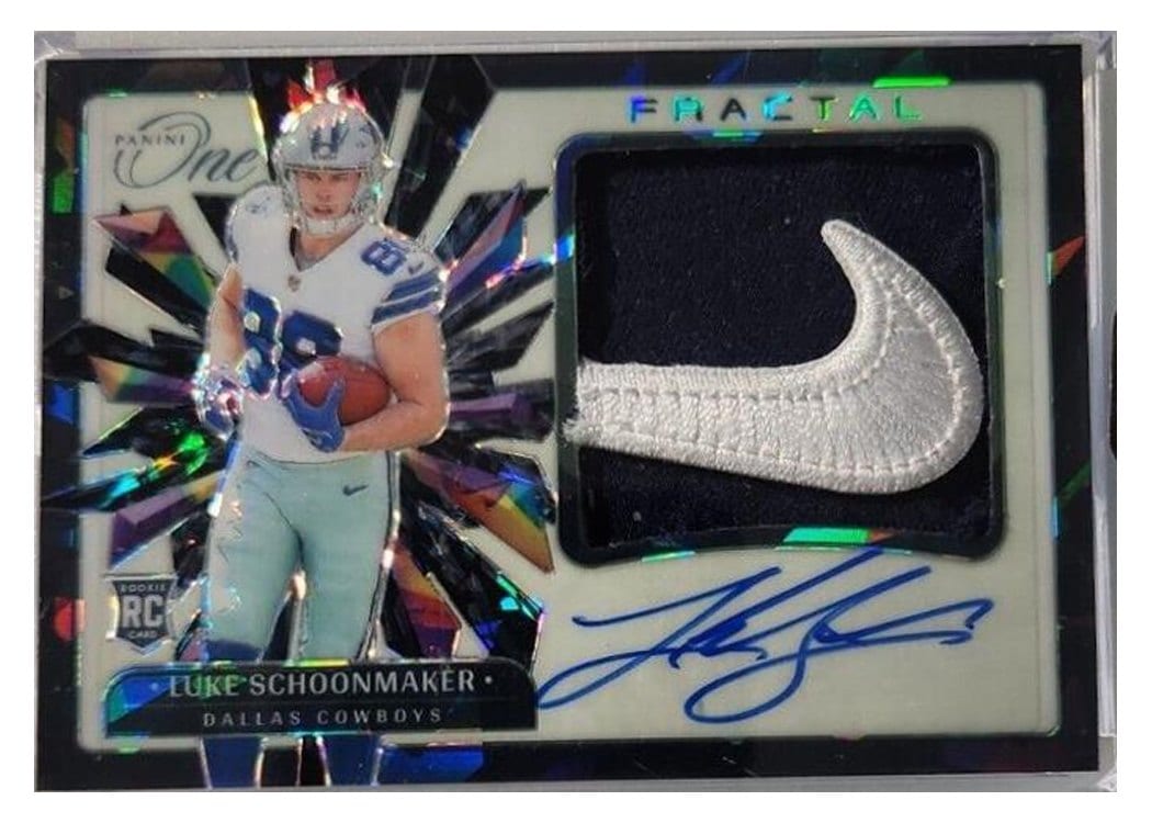 2023 Panini One Rookie Fractal Luke Schoonmaker #383 card
