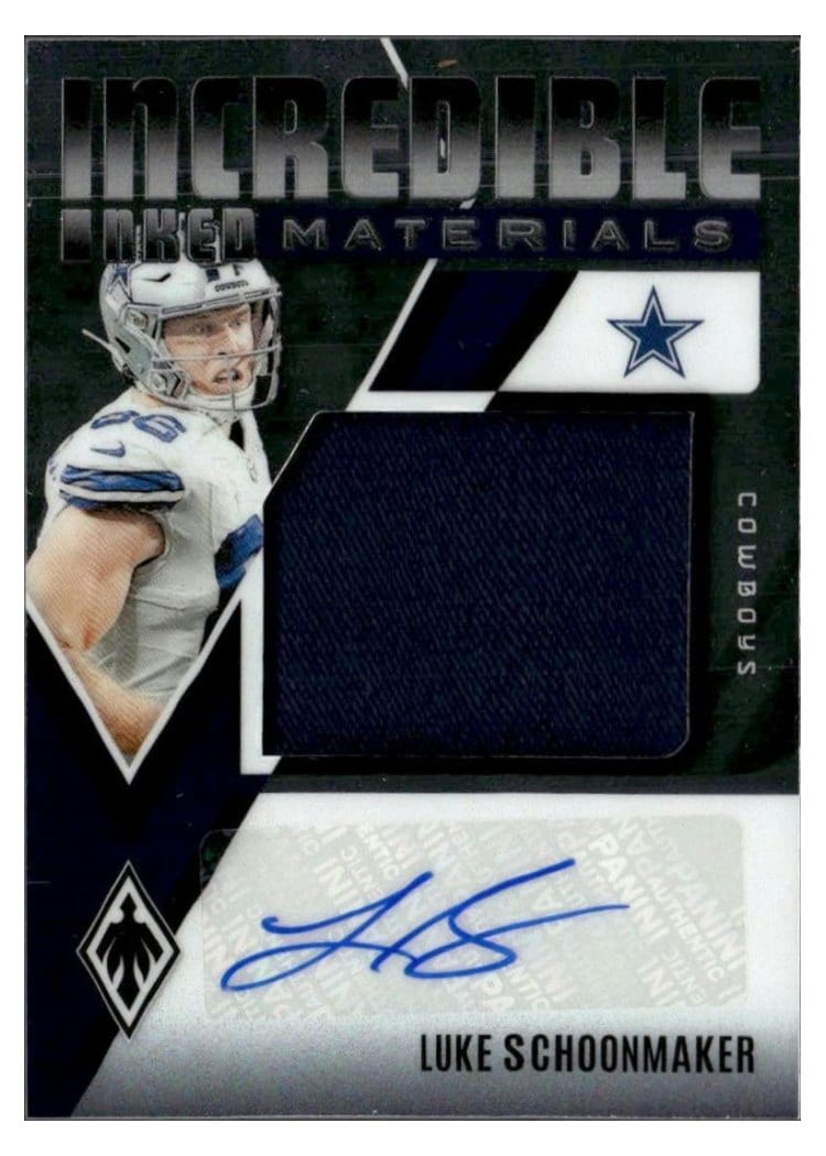 2024 Panini Phoenix Incredible Inked Materials Luke Schoonmaker #IIM-LSR card