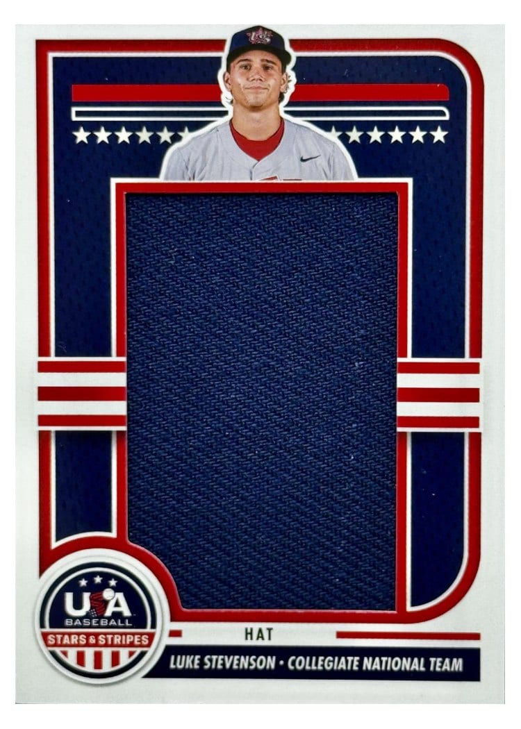 2025 Panini Stars & Stripes Jumbo Material Hat Luke Stevenson #JMJ-IO card