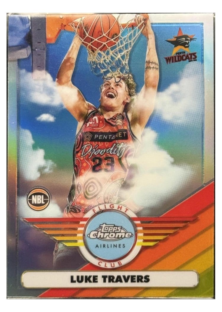 2022-23 Topps Chrome NBL Flight Club Luke Travers #FC-12 card