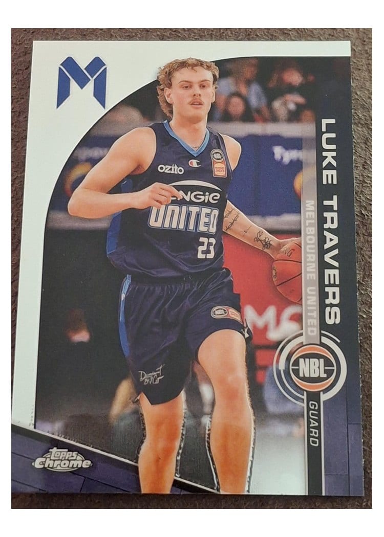2023-24 Topps Chrome NBL Base Set Luke Travers #48 card
