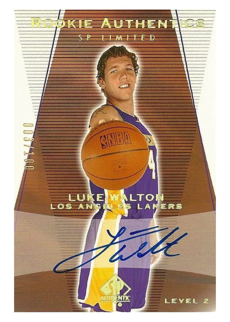 2003 SP Authentic Luke Walton Autograph #176 card