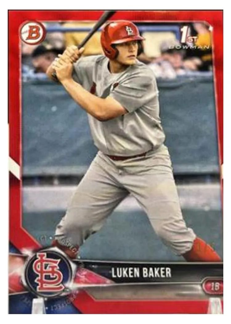 2018 Bowman Draft Base Set Luken Baker #BD-109 card
