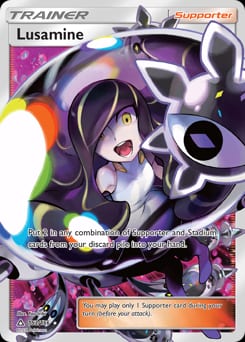2018 Ultra Prism Lusamine #153 card