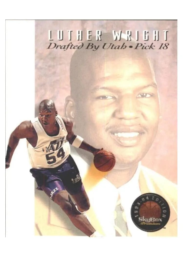 1993 Skybox Premium Draft Picks Luther Wright #DP18 card