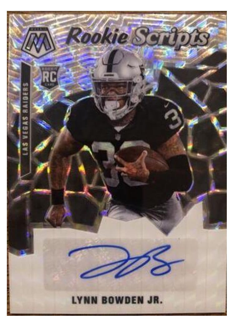 2020 Panini Mosaic Rookie Scripts Lynn Bowden Jr #RS29 card