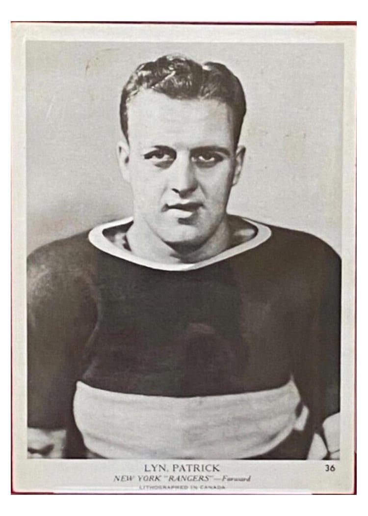 1939 O-Pee-Chee V301-1 Lynn Patrick #36 card