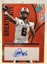 2025 Bowman University Best Bowman Showpieces Autographs Refractor Maalik Murphy #BSA-MAM card