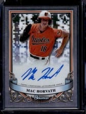 2024 Bowman Sterling Prospect Autographs Mac Horvath #PA-MH card