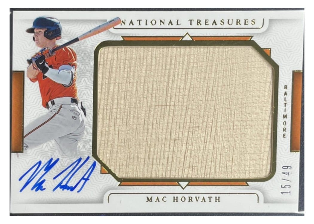 2024 Panini National Treasures Prospect Jumbo Lumber Signatures Mac Horvath #11 card