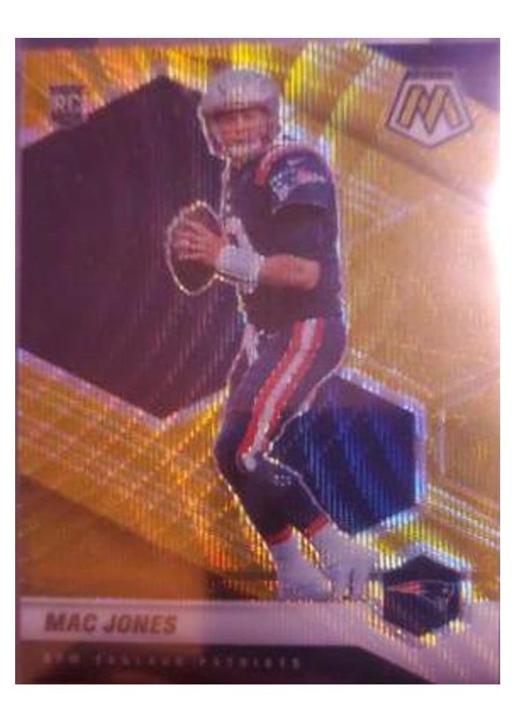 2021 Panini Mosaic Mac Jones Gold Wave Mosaic #306 card