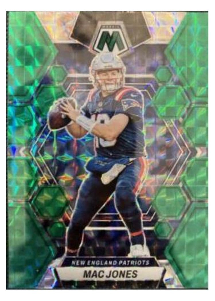 2023 Panini Mosaic Base Set Mac Jones Green #160 card