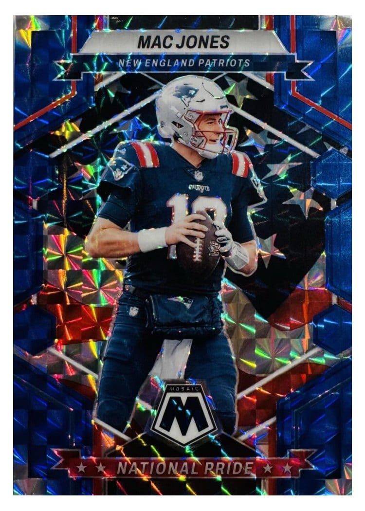 2023 Panini Mosaic Base Set Mac Jones Blue #261 card