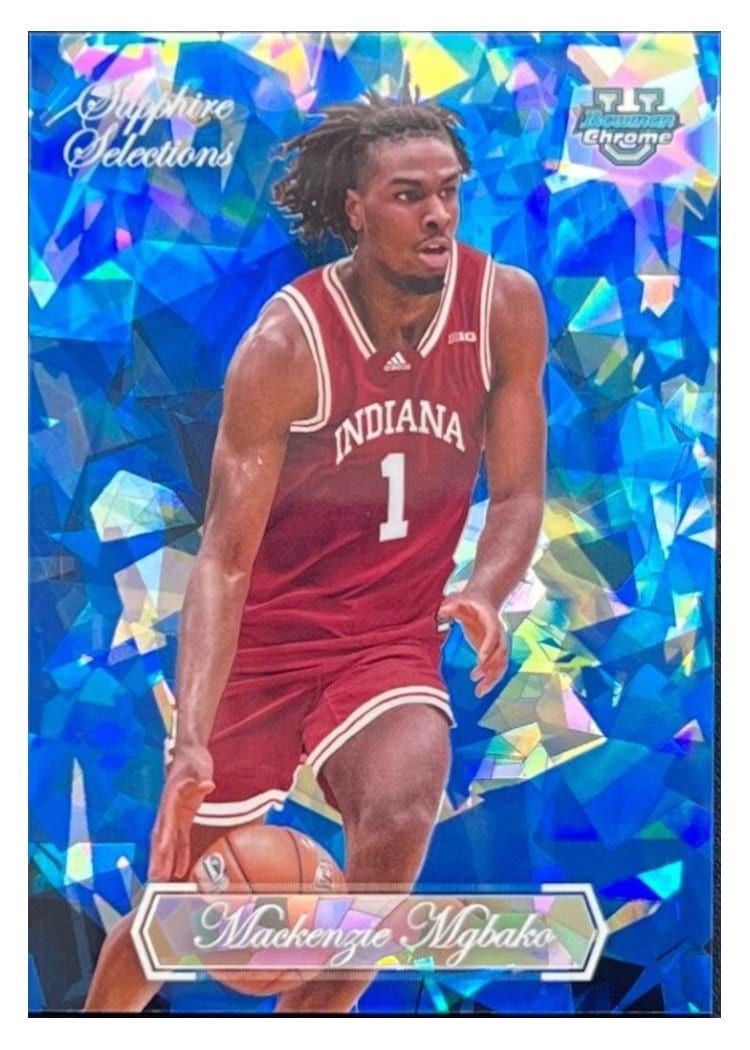 2023-24 Bowman University Chrome Sapphire Sapphire Selections Mackenzie Mgbako #SAS-10 card