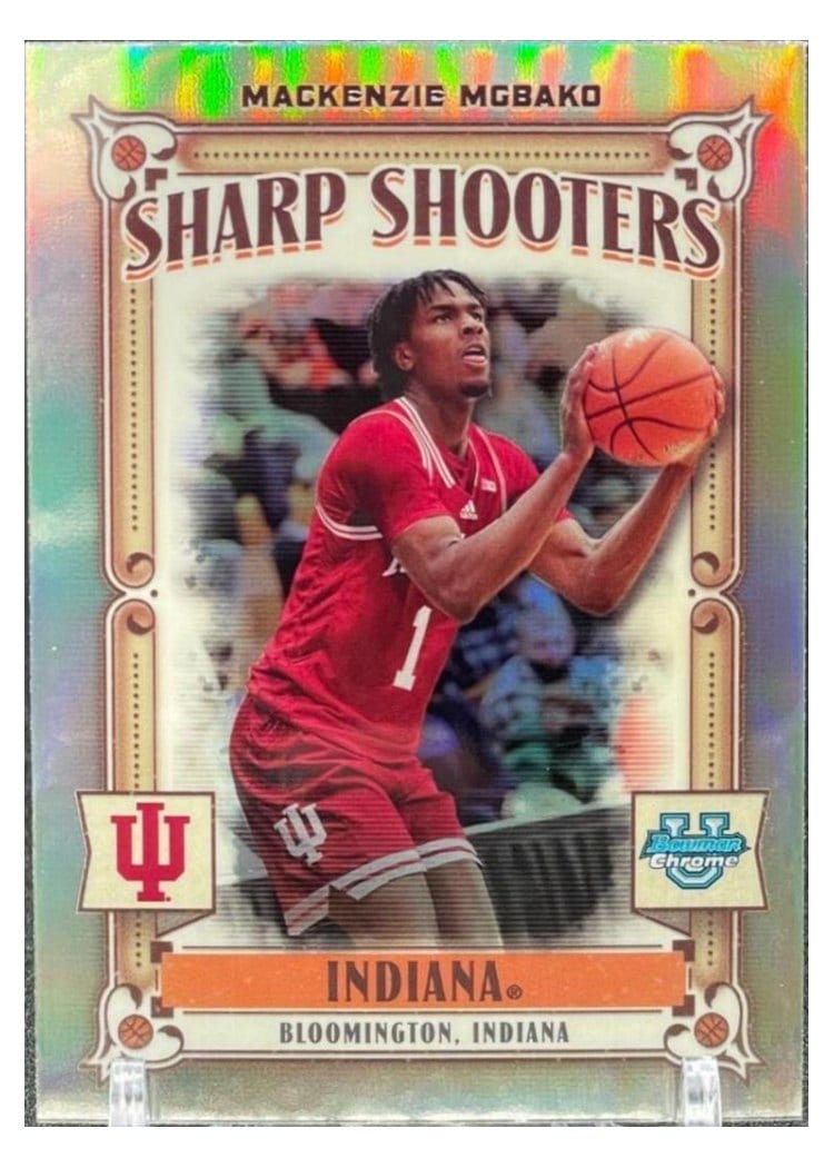 2023-24 Bowman University Chrome Sharp Shooters Mackenzie Mgbako #SS-3 card