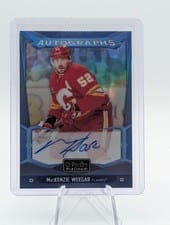 2024-25 O-Pee-Chee Platinum Blue Rainbow Autographs MacKenzie Weegar #BA-MW card