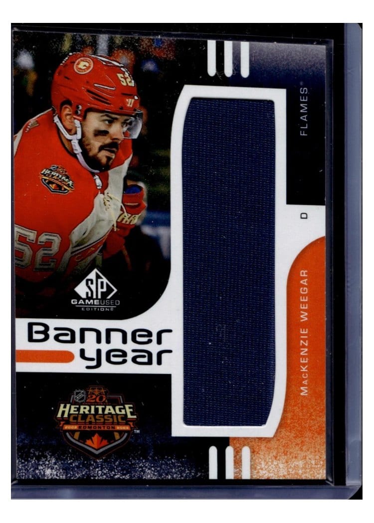 2024-25 SP Game Used 2023 Heritage Classic Banner Year Relics MacKenzie Weegar #BYHC-MW card