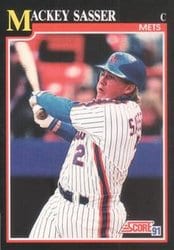 1991 Score Base Set Mackey Sasser #307 card