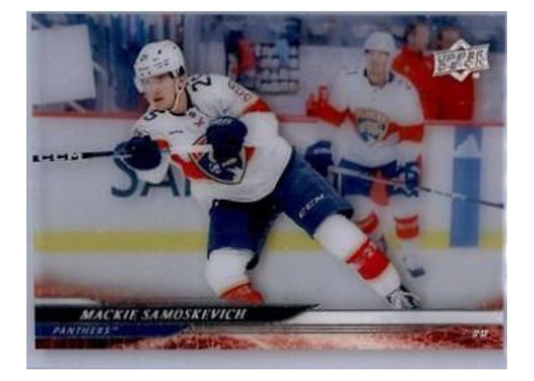 2024-25 Upper Deck Base Set Mackie Samoskevich Clear Cut #85 card