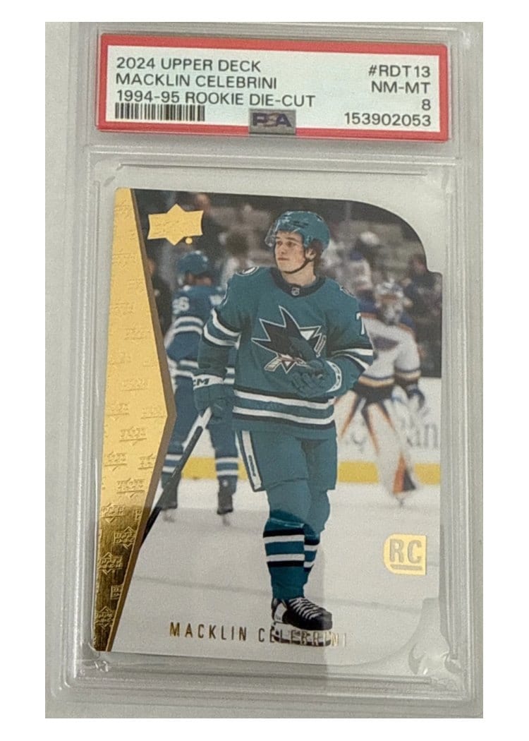 2024-25 Upper Deck 1994-95 Rookie Tribute Die Cuts Macklin Celebrini #RDT-13 card