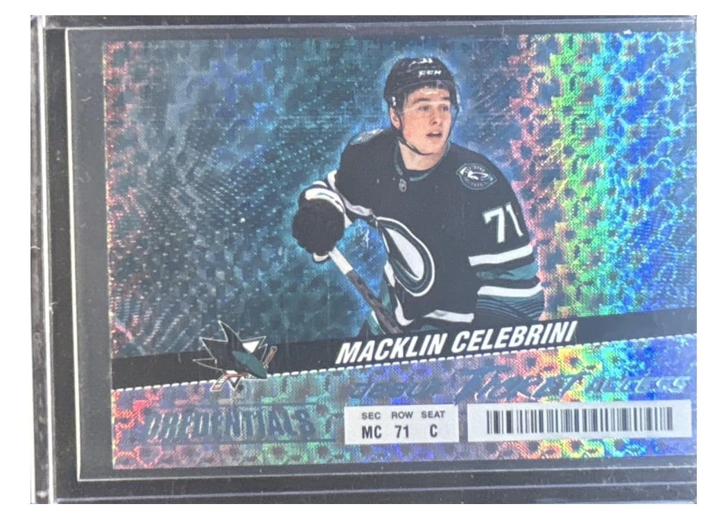 2024-25 Upper Deck Credentials Base Set Macklin Celebrini #111 card