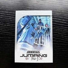 2024-25 Upper Deck Credentials Jumping on the Ice Macklin Celebrini #JI-MC card