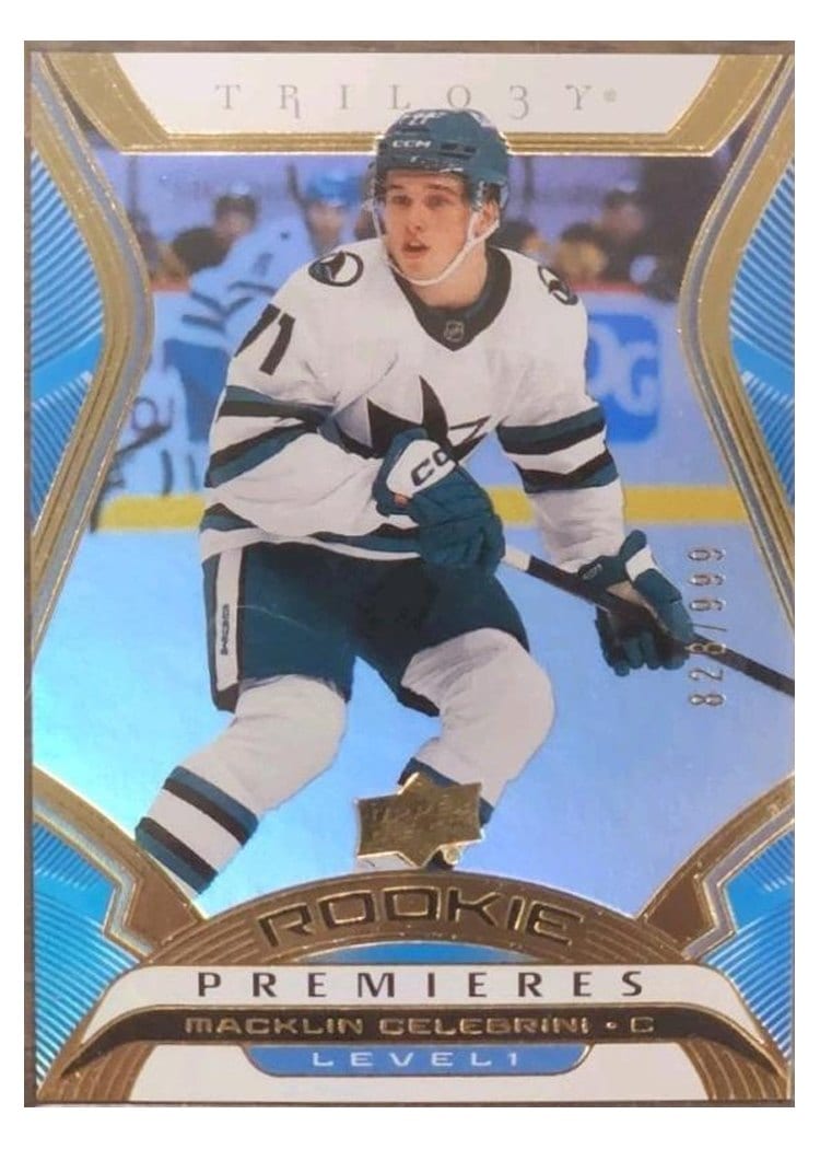 2024 Upper Deck Trilogy Rookie Premiere Macklin Celebrini #T-13 card