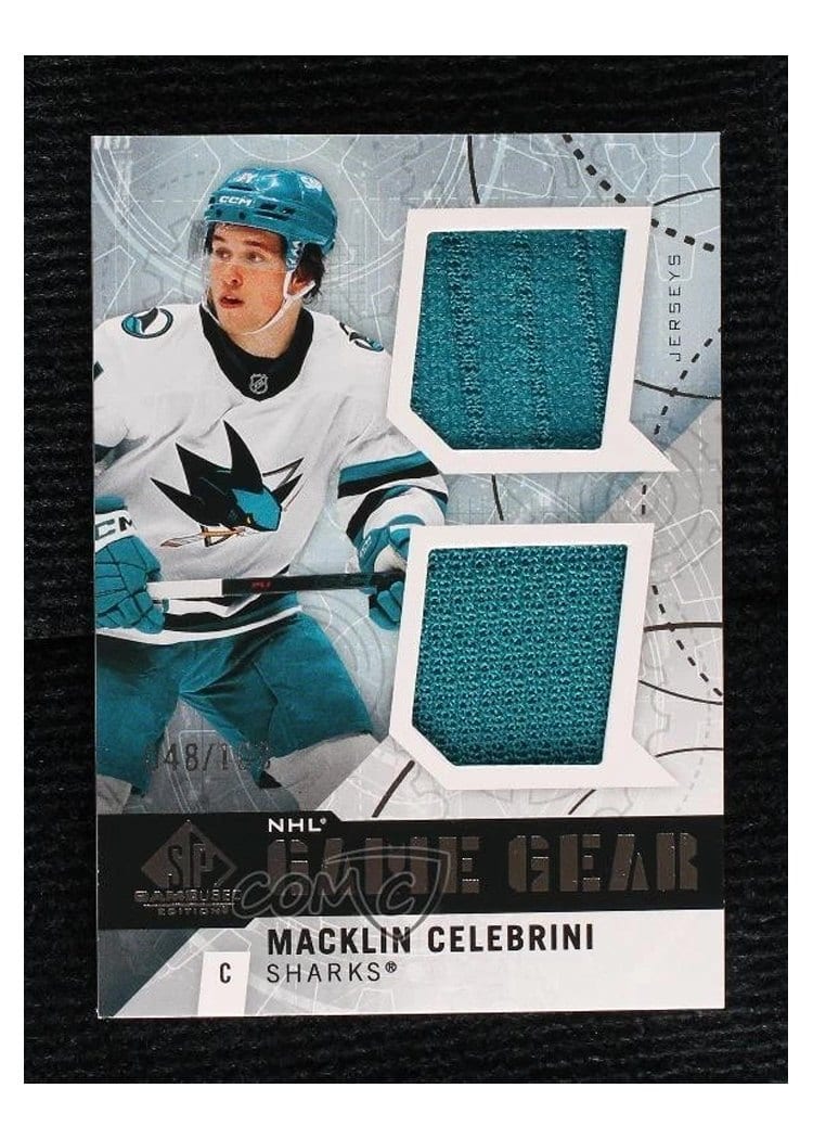 2025-26 SP Game Used Game Gear Macklin Celebrini #GG-MC card