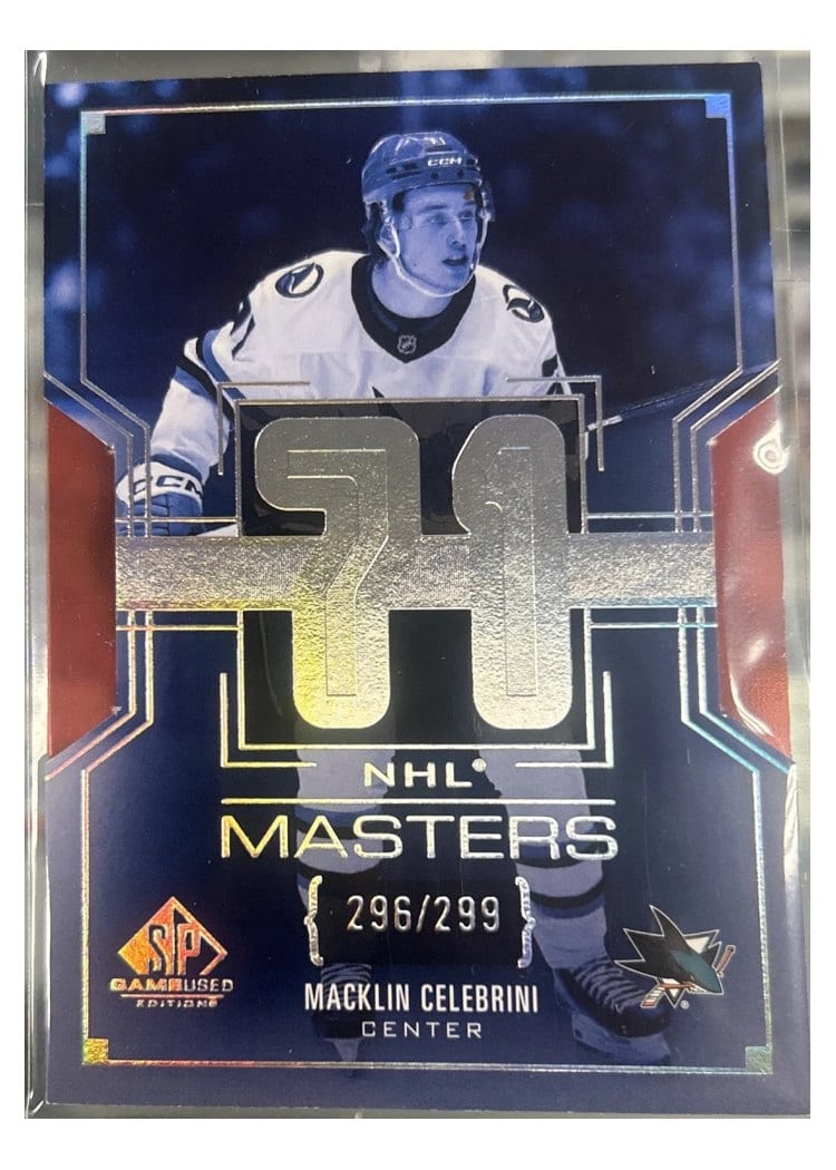 2025-26 SP Game Used NHL Masters Macklin Celebrini #NM-23 card